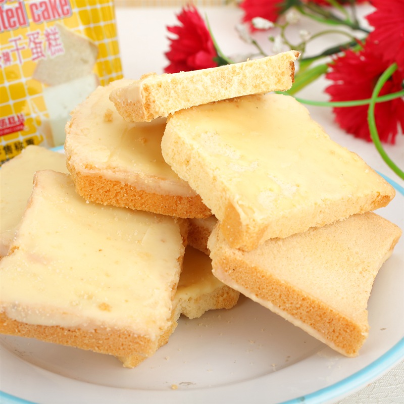 向日葵白巧克力涂层干蛋糕片400g