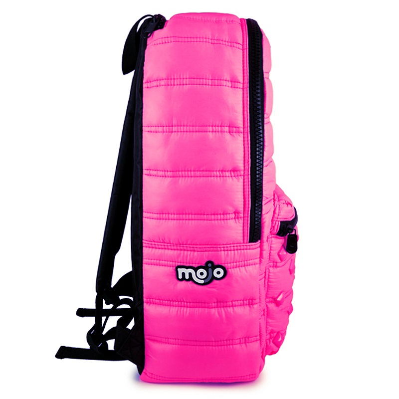 美国潮牌mojo 个性铆钉糖果色双肩背包玫红色