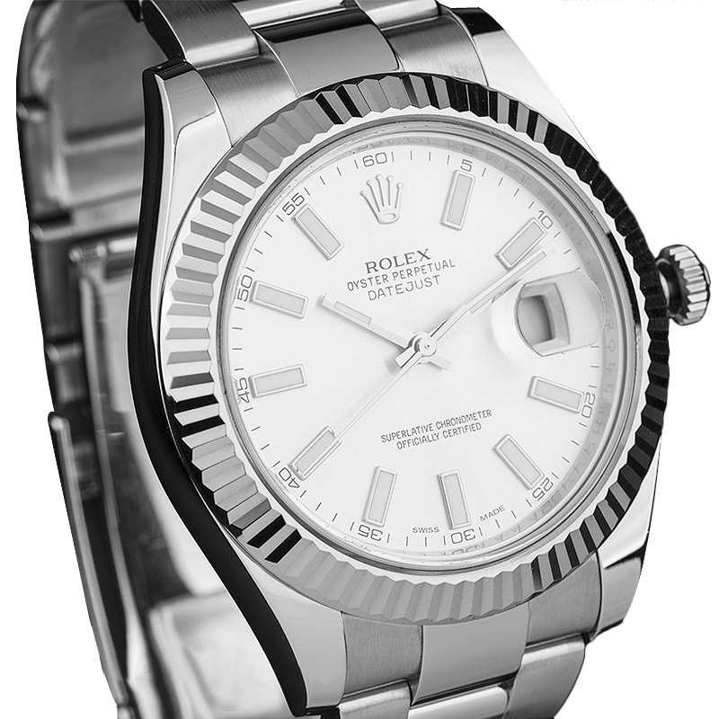 劳力士(rolex)手表 日志型系列自动机械男表116334-72210白盘条钉