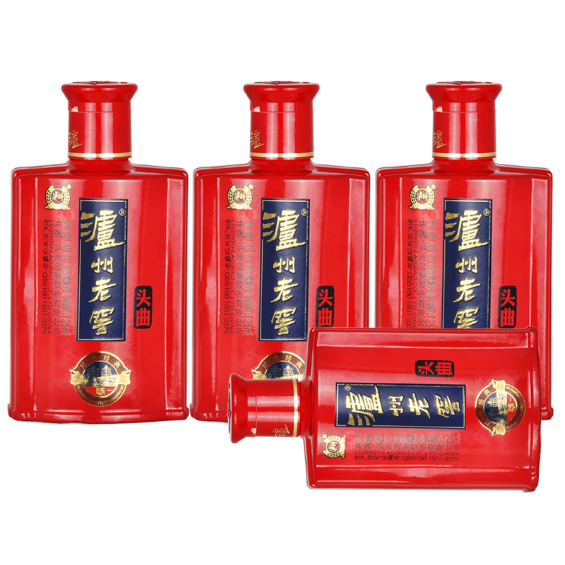 泸州老窖 头曲 经典四小瓶装(铁盒) 52度 125ml*4