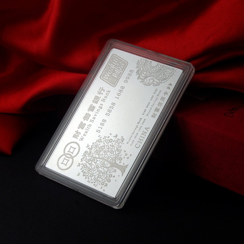 金言999纯银财富足银条卡白银投资收藏银砖公司开模定制开业上市商务