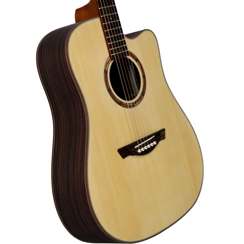 hawks鹰牌d-51mc高档英格曼云杉单板全木边民谣吉他41寸缺角哑光