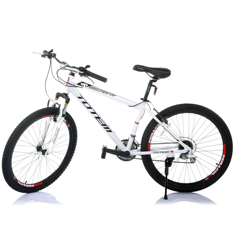 totem图腾变速山地自行车超值款 铝合金车架 26寸21速 白色【图片