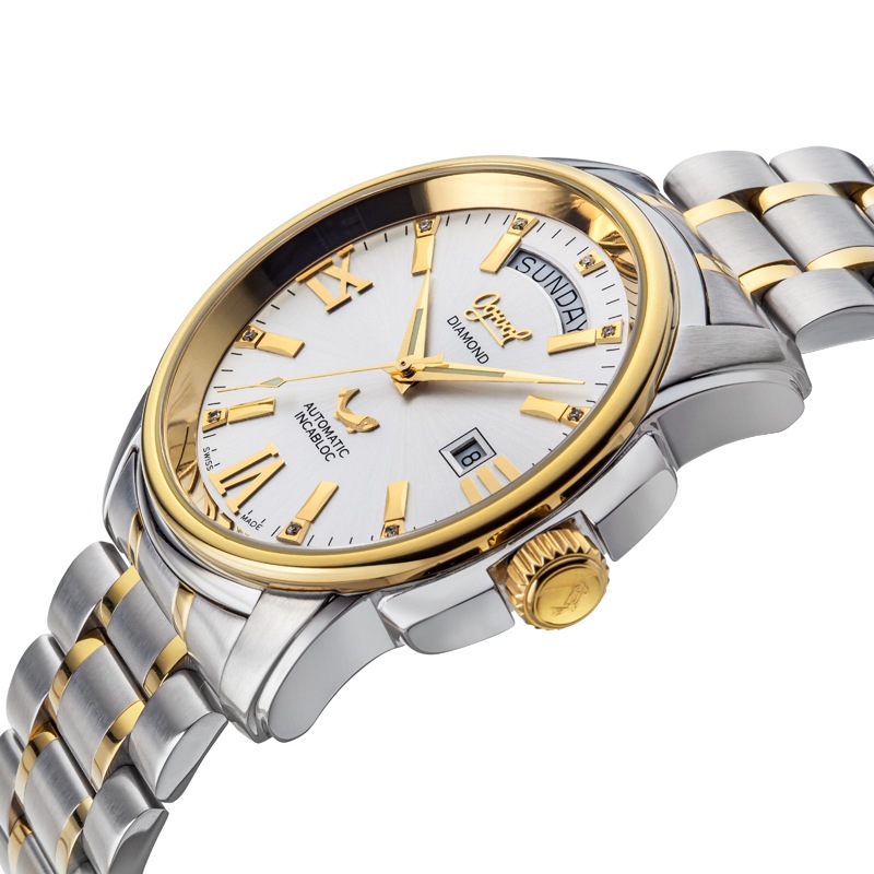 爱其华(ogival)手表 爵士系列真钻机械男表3360aj间金色【图片 价格