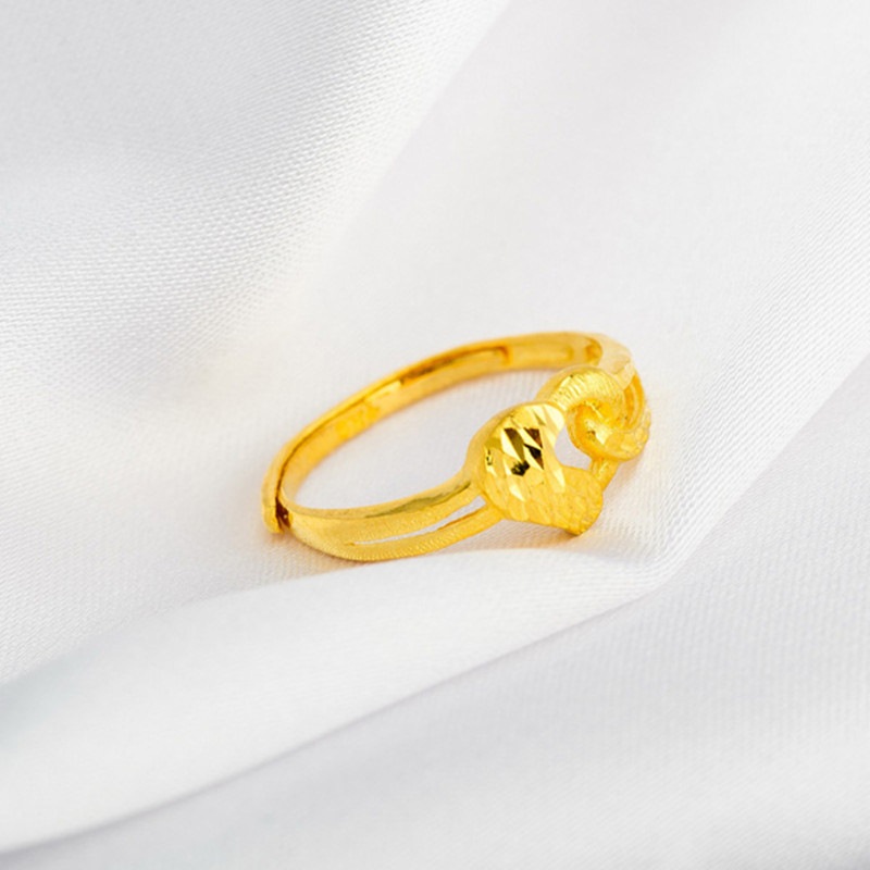 潮宏基 心相映黄金足金活圈口戒指cr0020120807-1约2.8-2.