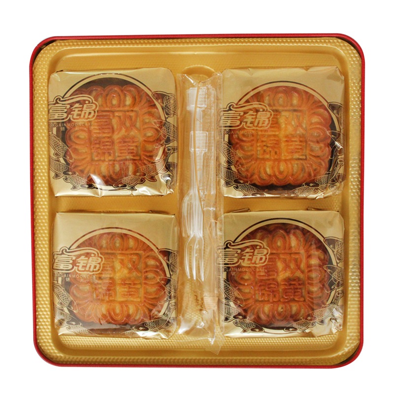 广东特产 富锦双黄白莲蓉月饼710g