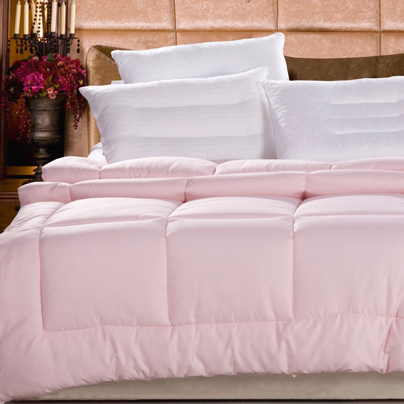锦佩 床品家纺 精致蚕宝丝柔双人被3367粉色200*230cm