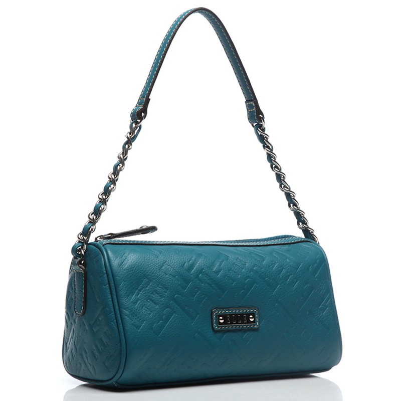 elle(她) kama卡玛系列牛皮时尚单肩女包e2081k21062bu蓝色【图片