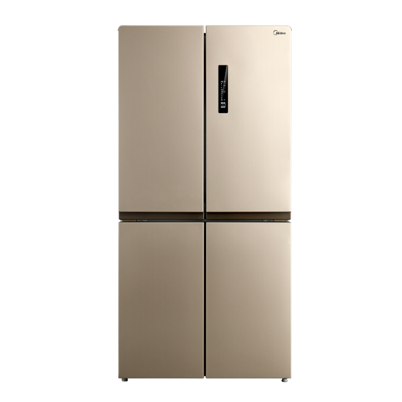 美的纤薄机身十字对开门冰箱