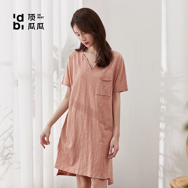 Top melon nightdress women's cotton spring and summer lovely printing sweet short sleeve Korean nightwear home clothes zy62320jd