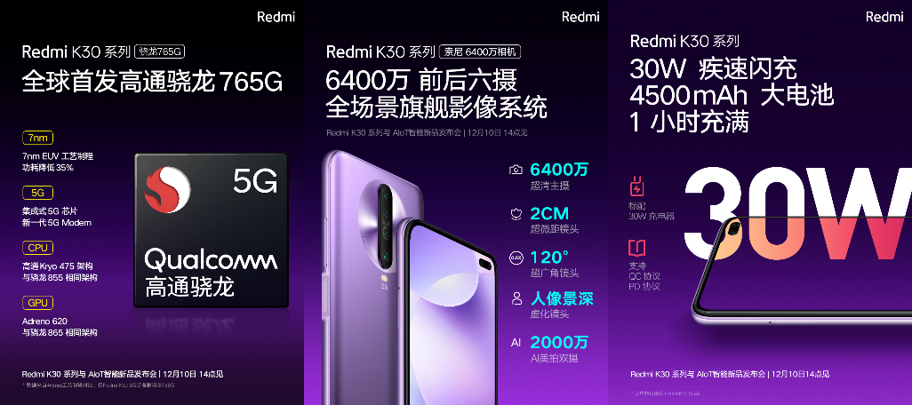 两天后5G“大变天”：Redmi K30系列压轴登场，价格有惊喜！