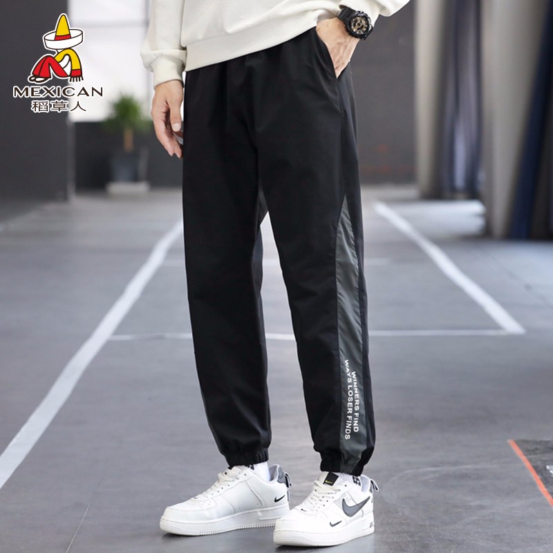 Scarecrow (Mexican) casual pants men's Korean version loose work dress Leggings men's color matching sports men's pants j9f2761210355