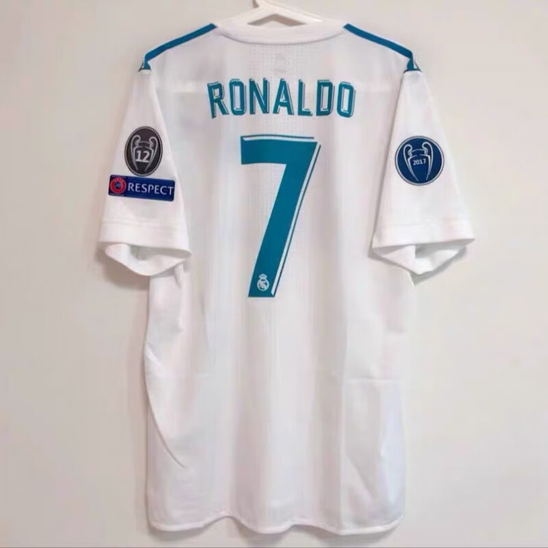 Real Madrid Ronaldo shirt vintage shirt 1718 Real Madrid home short sleeve football shirt old Ramos Modric