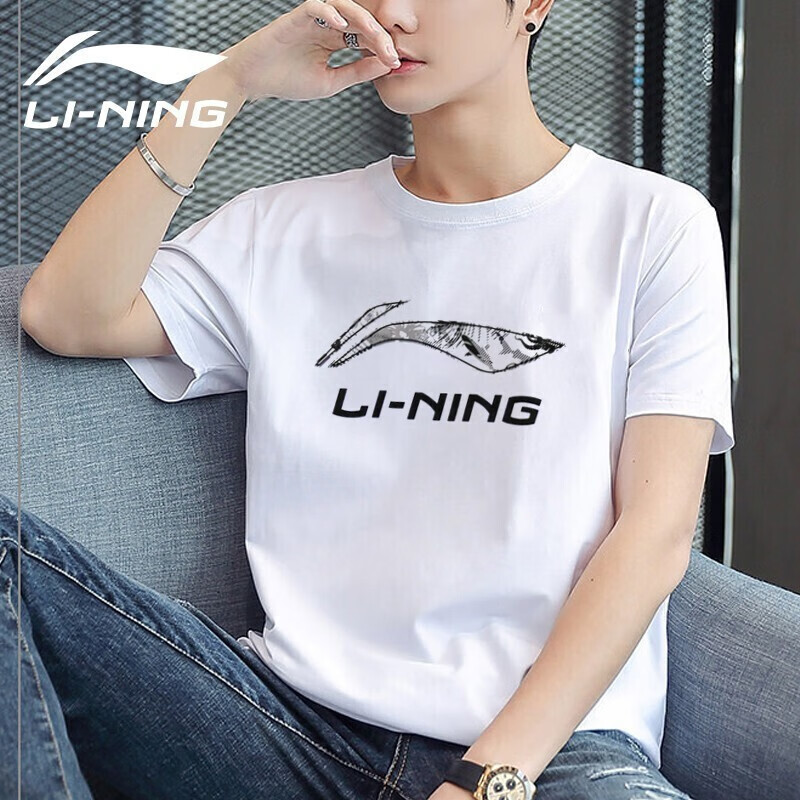 Li Ning spring season men's Short Sleeve T-Shirt