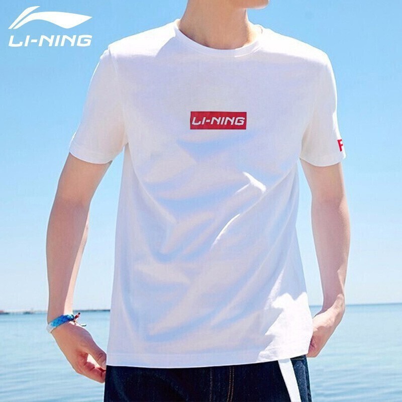 Li-Ning short sleeve t-shirt men's 2022 summer new T-shirt couple's cotton culture shirt men's loose fashion half sleeve quick drying sportswear