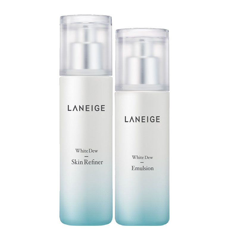 兰芝 臻白晶透水乳护肤套装