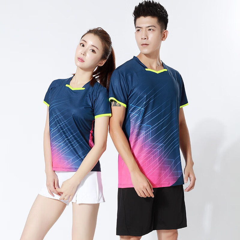 Support domestic Li Ning summer slim fitting badminton shirt women's skirt breathable Su dry table tennis volleyball suit men's training printed Jersey sportswear