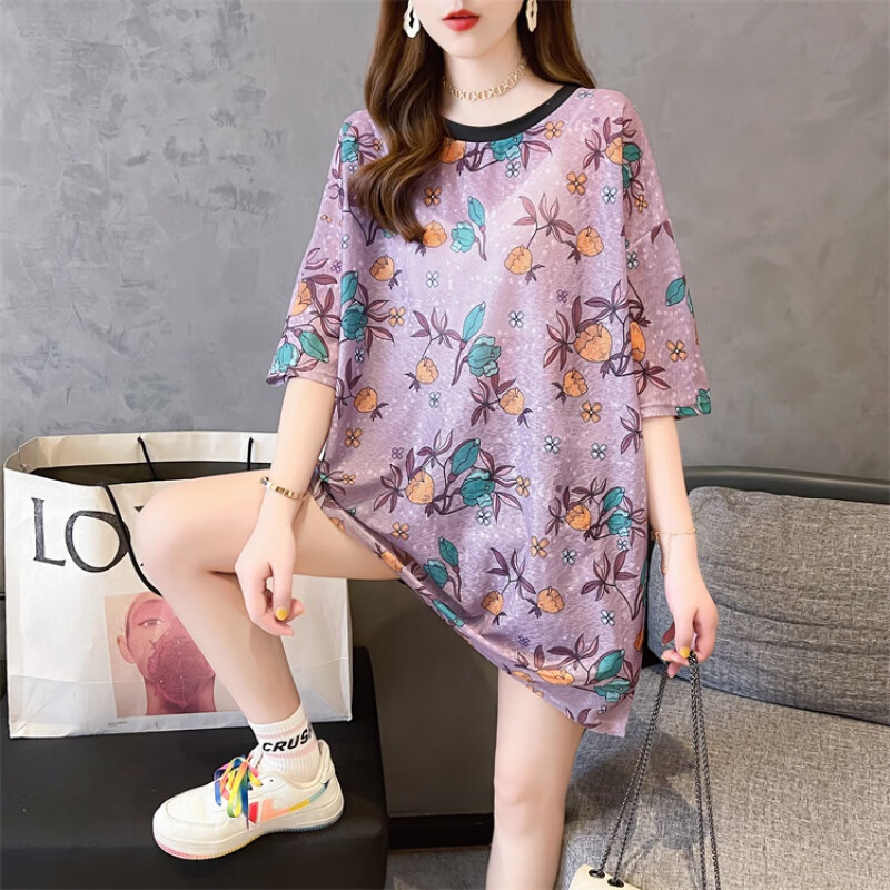 Huazihai short sleeved T-shirt women's wear 2022 new bottomed shirt women's spring and autumn summer pure cotton Korean version loose and thin fashion couple's wear design sense of foreign style and fashion on half sleeve