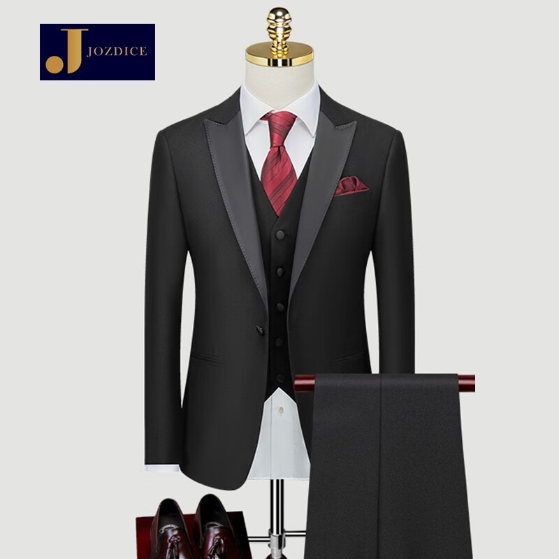 Jozdice brand suit suit men's business suit Korean slim groom wedding dress emcee performance host temperament leisure atmosphere light luxury suit