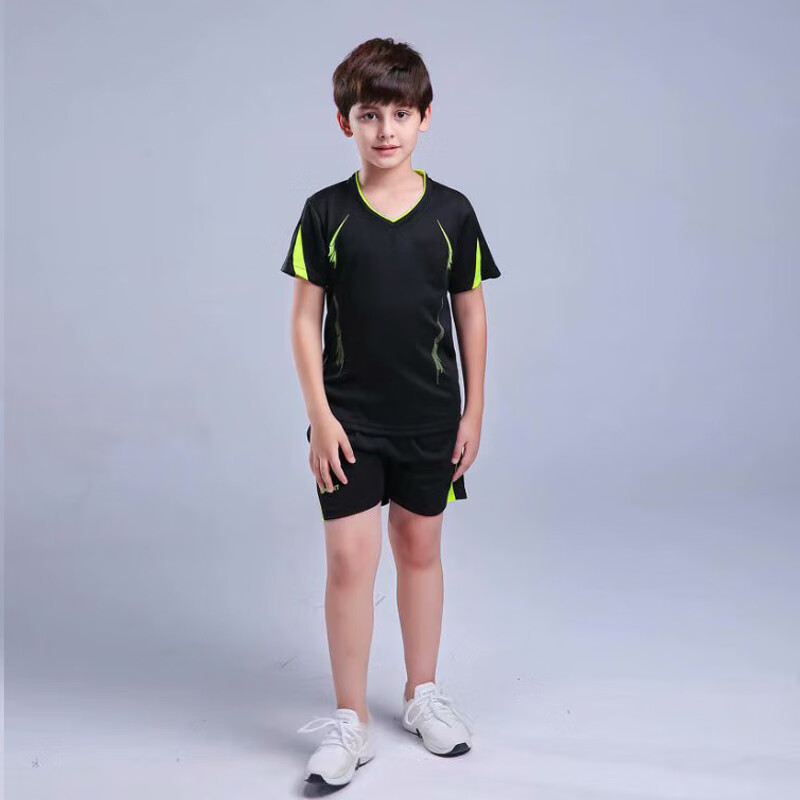 Children's football suit short sleeved sports suit men's running fitness suit primary school students' jersey customized team uniform summer camp training suit badminton suit