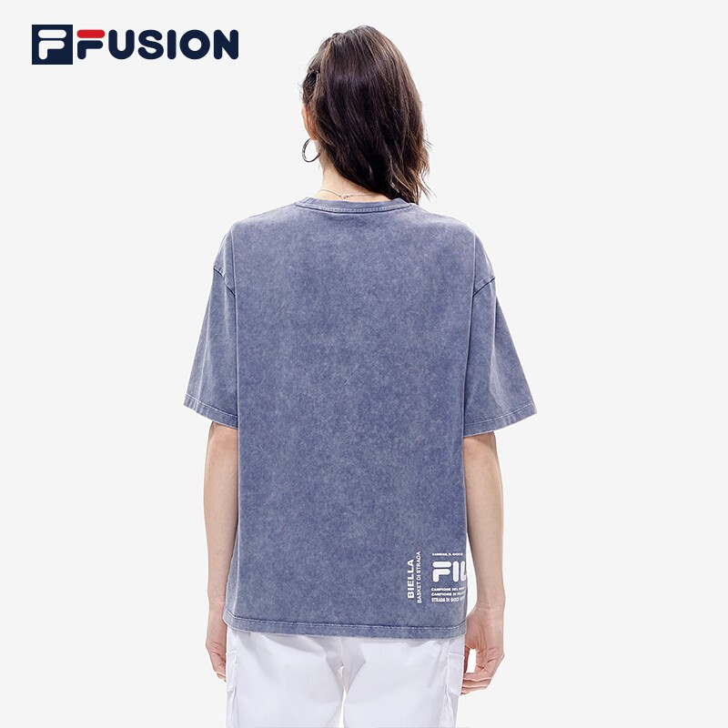 FILA fusion fashion women's short sleeve T-shirt 2022 summer sports trend short T-shirt