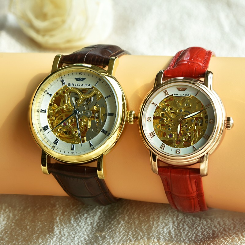 宝茄达海鸥机芯情侣手表，送女朋友结婚创意礼物