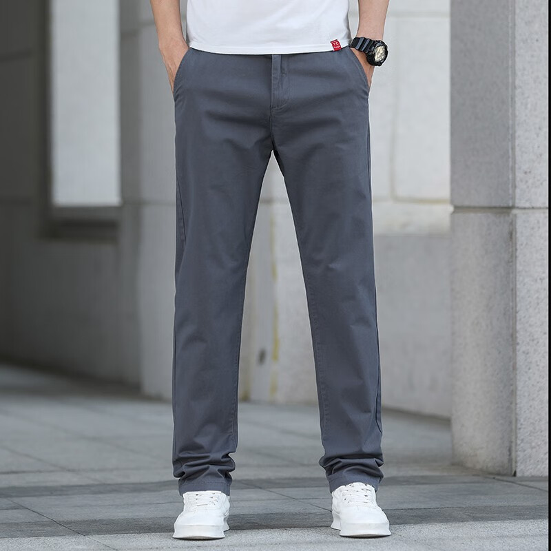 Lee Cooper casual pants men's spring and autumn new business slim fit men's clothing Korean version elastic fashion straight men's pants youth pants men's versatile large pants