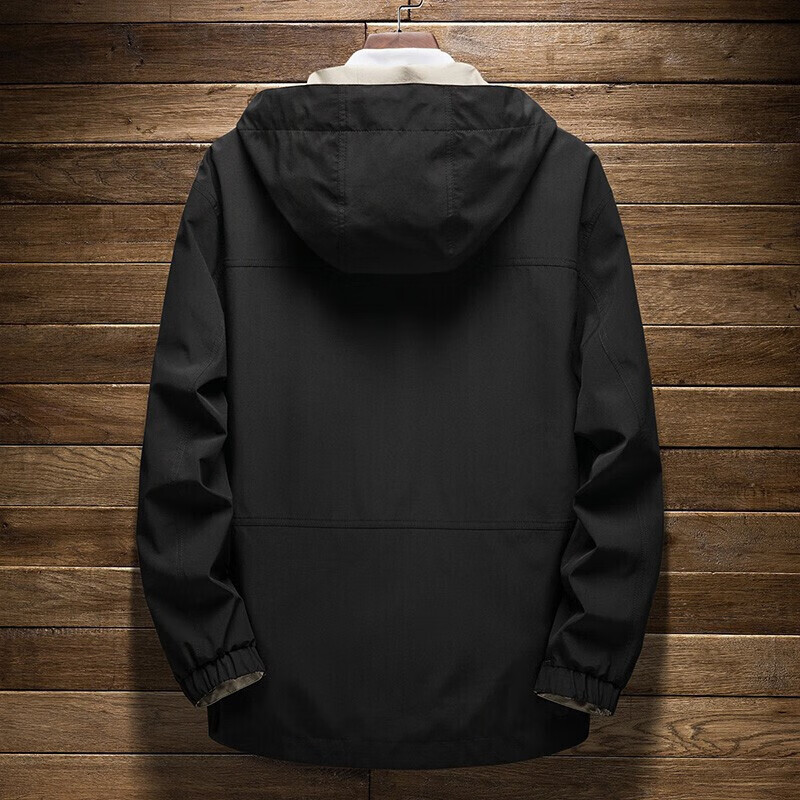 Romon jacket men 2021 autumn men's coat autumn solid color hooded commuter coat men's embroidered men's jacket lm81q2109