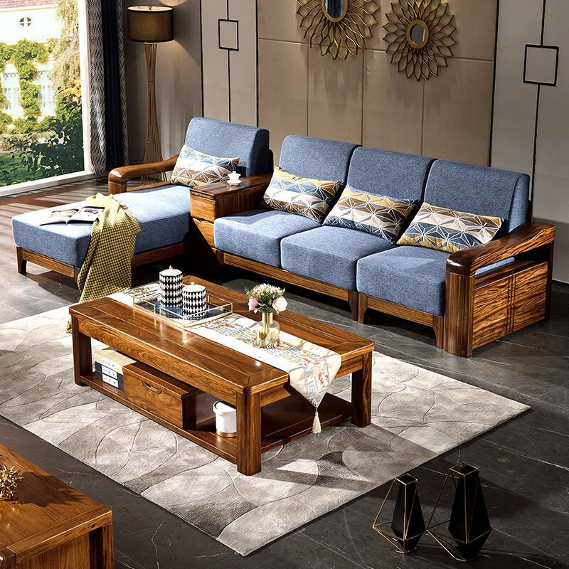 光明家具抗弯曲红橡木沙发组合