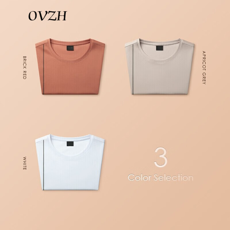 Ovzh short sleeve t-shirt men's fashion brand new summer men's ice stripe casual round neck top