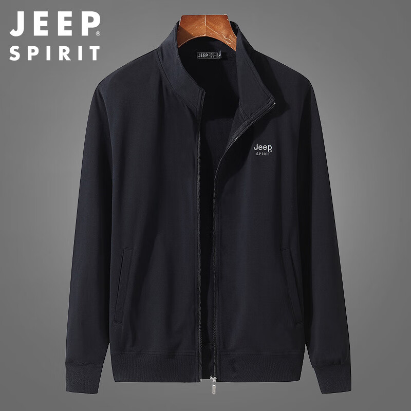 [lightning delivery] Jeep brand men's spring casual clothes men's sports versatile clothes fashion cardigan stand collar coat men's spring and Autumn