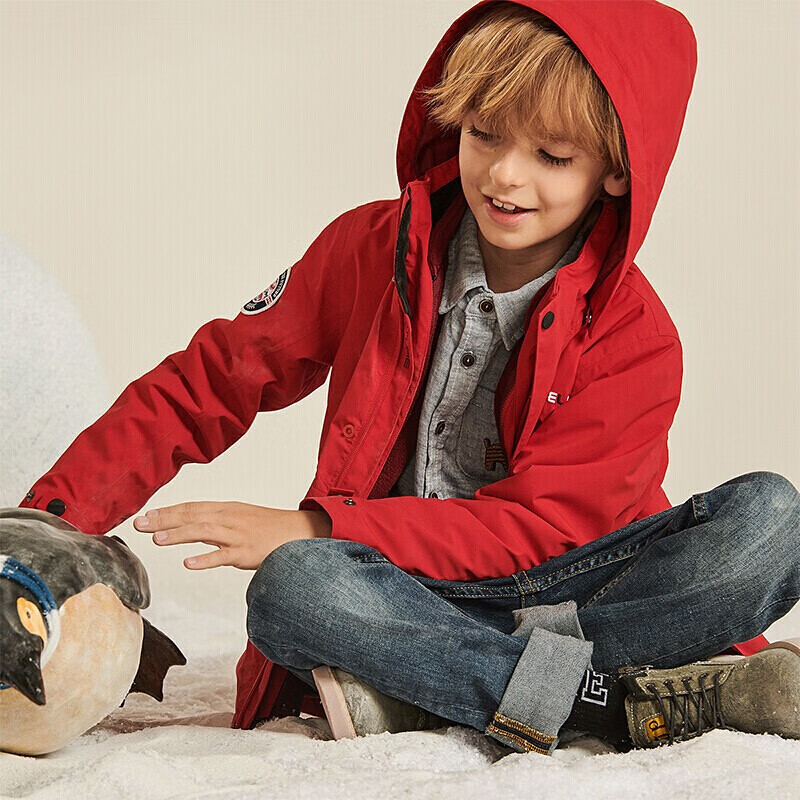 Bosch and children's assault Jacket Boys and girls' autumn and winter outdoor three in one Plush thickened warm two-piece Fleece Jacket