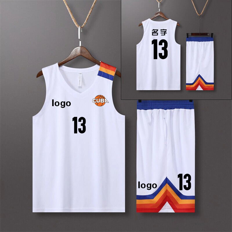 Meiyijia basketball suit men's customized Cuba College League training sports team suit quick drying team printed Jersey one piece made to order