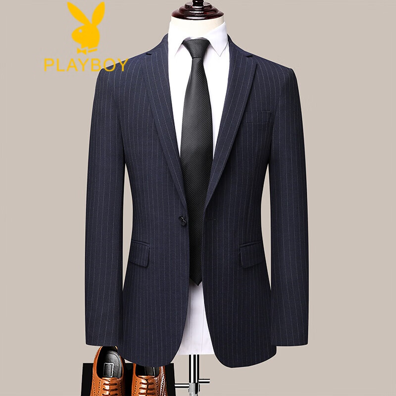 Playboy 2022 new style suit men's business casual suit men's striped suit two piece suit