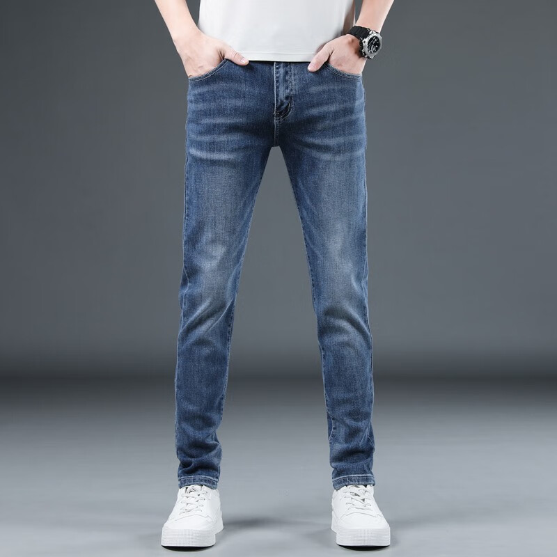 Lee Cooper jeans men's slim fit elastic Leggings spring men's clothing men's Korean fashion casual men's pants trend handsome versatile Jeans Straight Tube loose pants