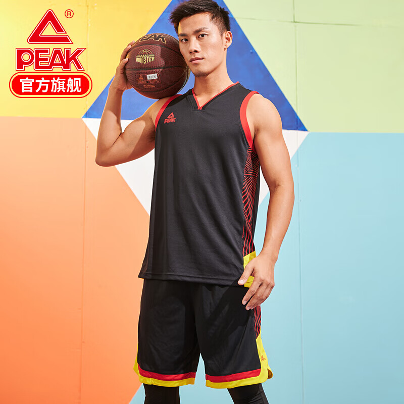 Peak basketball suit training and competition sportswear breathable, lightweight and comfortable df793031 black x2l