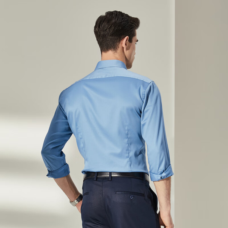 Youngor [DP + no iron] shirt men's spring goods shirt long sleeved shirt men's slim shirt men's business leisure