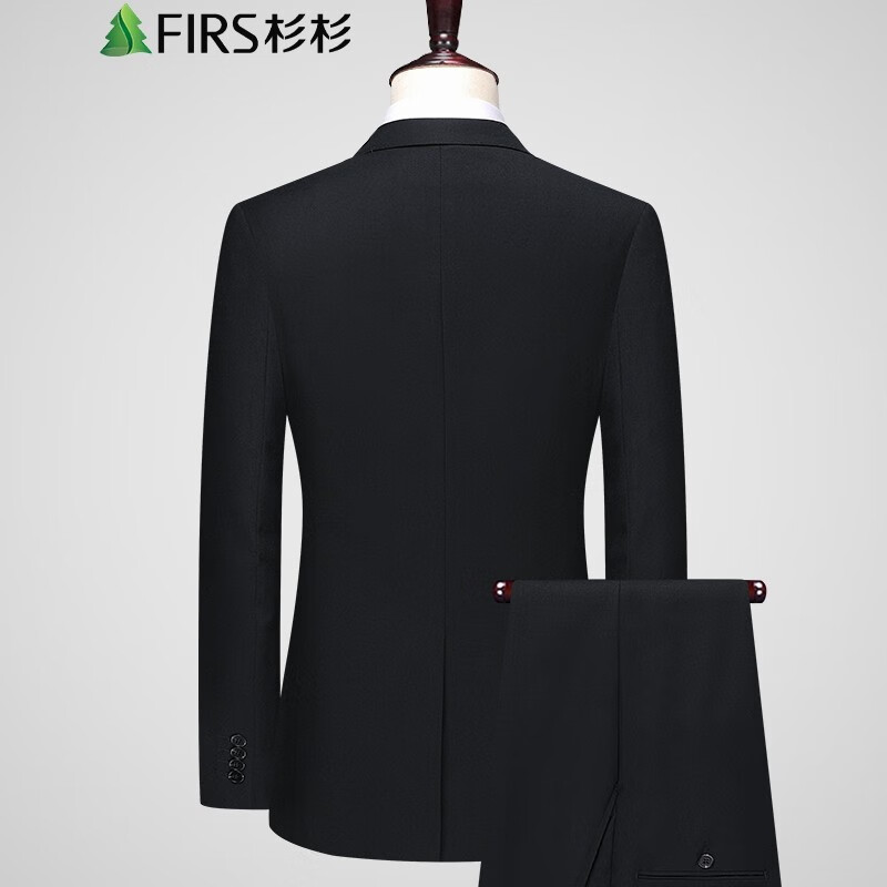 Fir suit suit men's spring business casual men's coat formal work suit dark elastic trousers fda20383701 black 165 / 84A