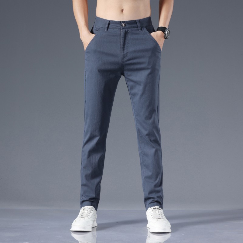 Lee Cooper casual pants men's spring new Korean version slim fit straight tube trend elastic versatile men's youth long pants men's wear summer small foot fashion men's pants