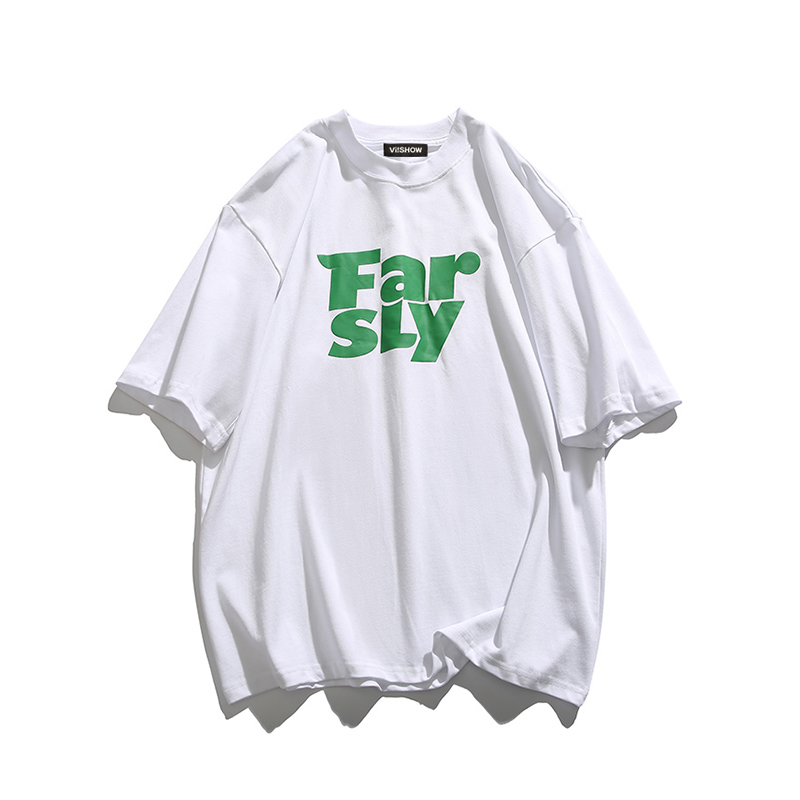 Viishow short sleeve t-shirt men's 2022 summer European and American fashion brand alphabet printing couple loose bottomed Shirt Top Viishow short sleeve t-shirt men's 2022 summer European and American fashion brand alphabet printing couple loose bottomed Shirt Top