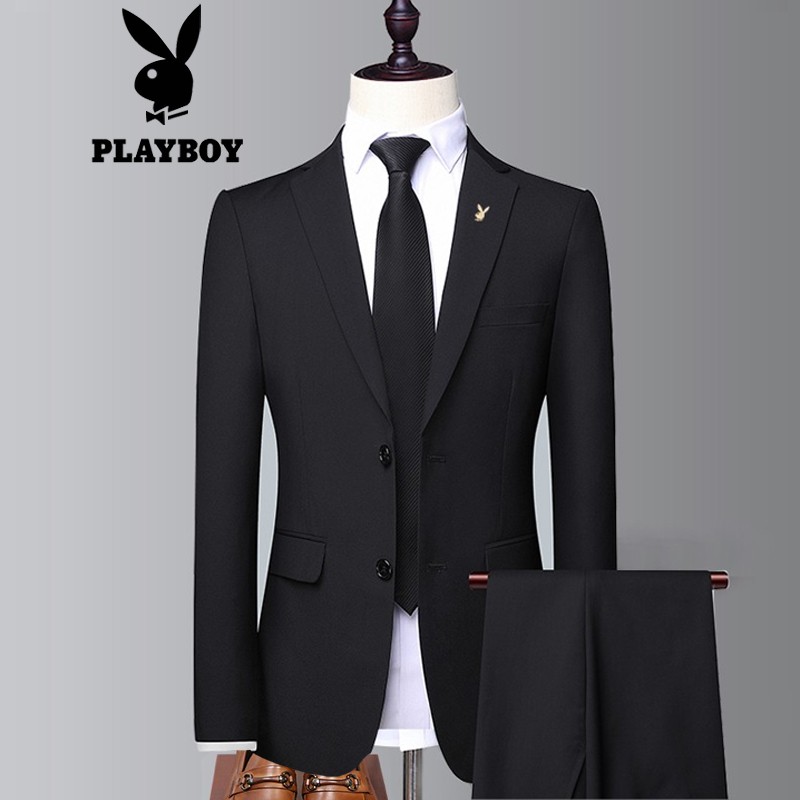 Playboy business suit suit men's suit men's suit formal suit work suit men's dress wedding groom best man dress