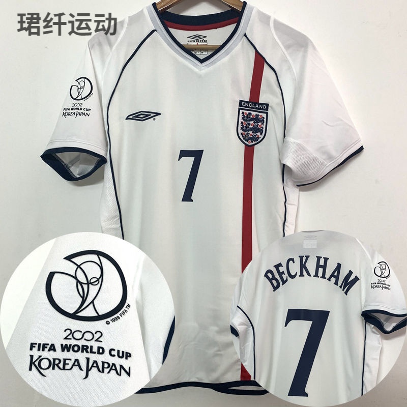 Tengxun sports NBA specializes in classic football clothes. 2002 World Cup England national team No. 10 No. 7 Beckham retro shirt