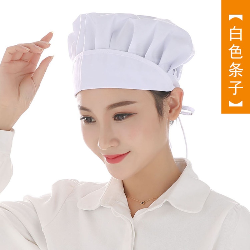 Invoiced new kitchen chef hat cooking cooking cooking hat food hat breathable oil smoke and dust proof men's and women's restaurant working hat tooling