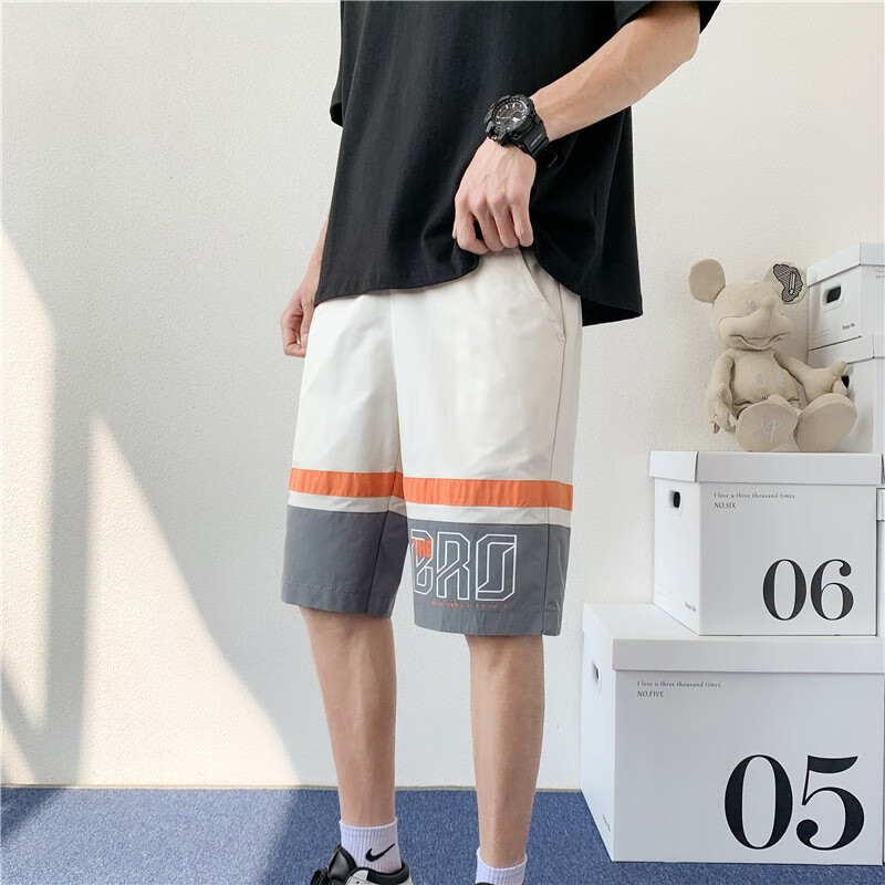 Aemape shorts men's 2022 summer port style trend casual Capris fashion sports half pants color matching beach pants men's hfzy df-269