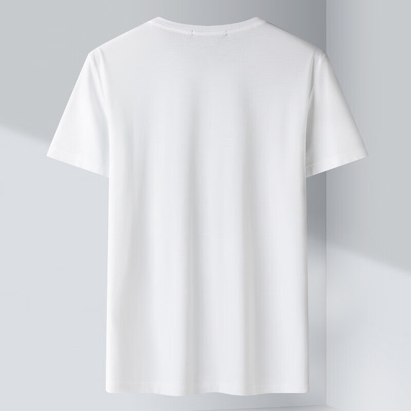 Romon Romon t-shirt men's spring and summer wear short sleeve t-shirt men's solid color printing refreshing and comfortable men's T-shirt short sleeve lm19yzrt044