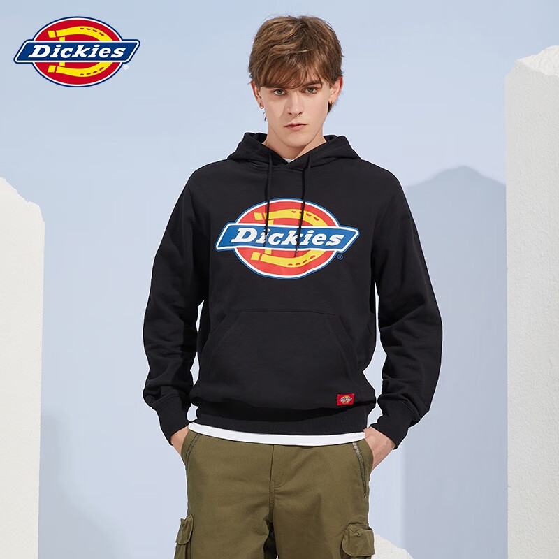 Dickies men's dikes official 22 spring color logo Hooded Sweater couple pure cotton casual coat fashion