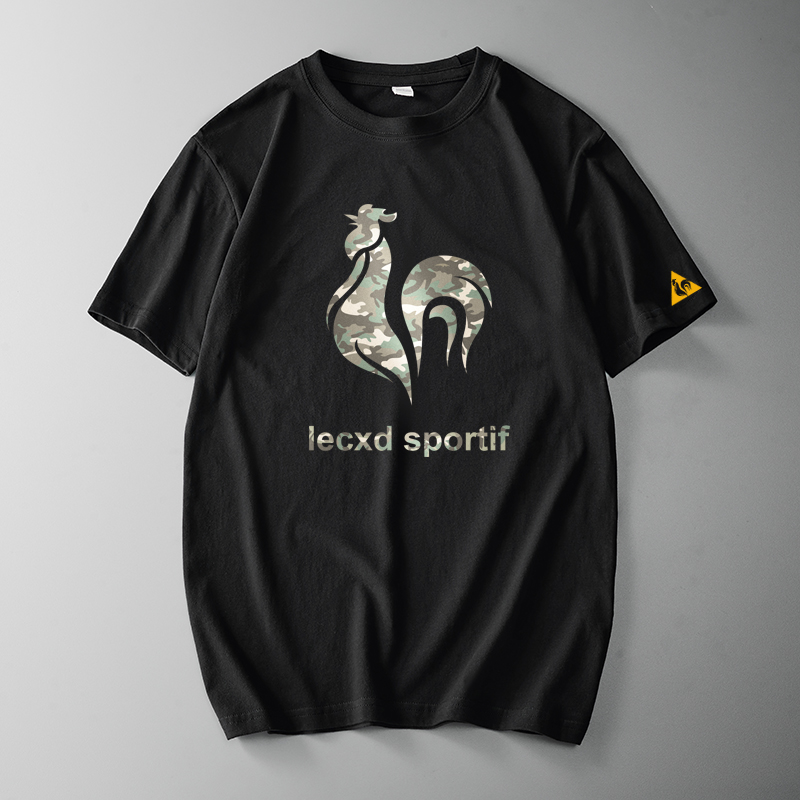 Fashion brand T-shirt summer short sleeve men's loose large European and American style French Rooster sportswear casual top