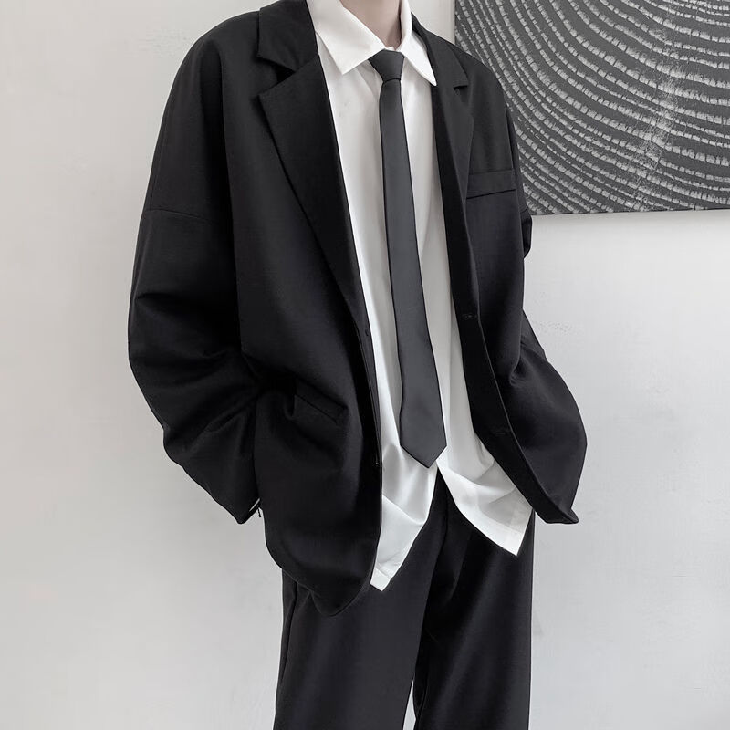 Nanzihan autumn casual suit men's DK uniform top loose Korean fashion small suit student coat