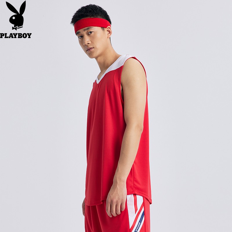 Playboy basketball suit sports suit young male student sports training team suit breathable quick drying Vest Large Size Jersey