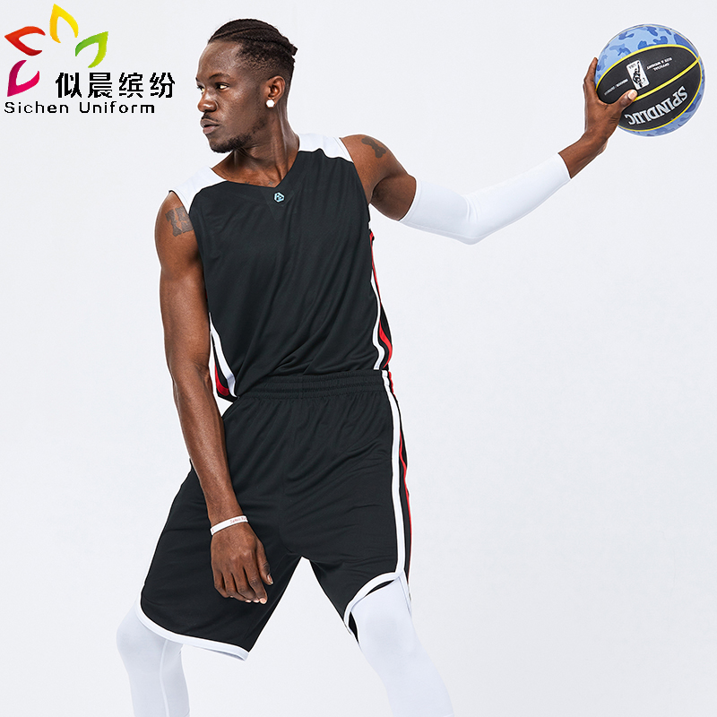 Morning like colorful basketball suit match suit men's training sports summer basketball suit youth leisure Jersey team can customize logo